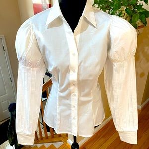 Women’s, white button down shirt. Size 12